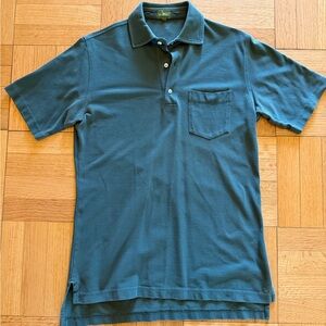 Sid Mashburn Short-Sleeve Polo in Green with Chest Pocket